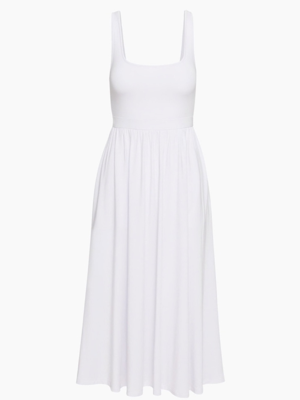 NEW Wilfred Market Midi Tank Dress Fit Flare White Size Small - Picture 1 of 7